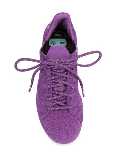 Shop Adidas Originals Superstar Primeknit Trainers In Purple