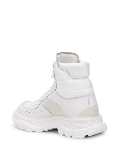 Shop Alexander Mcqueen Lace-up High-top Sneakers In White