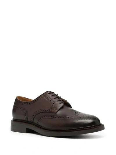 Shop Polo Ralph Lauren Asher Wingtip Brogues In Brown