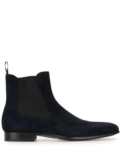 Shop Magnanni Suede Chelsea Boots In Blue