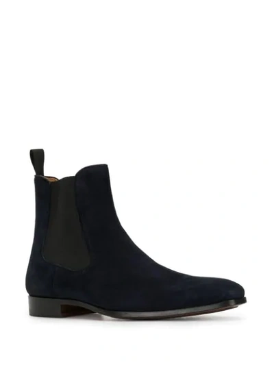 Shop Magnanni Suede Chelsea Boots In Blue