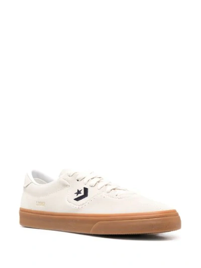 Converse Embroidered Logo Low-top Sneakers In Neutrals
