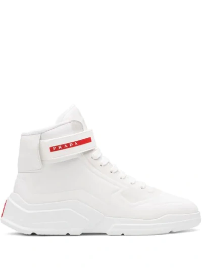 Shop Prada Polarius 19 Lr Sneakers In White