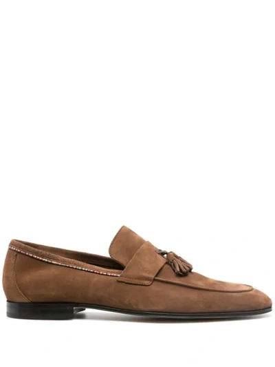 Shop Paul Smith Tassel Detail Loafers In Brown