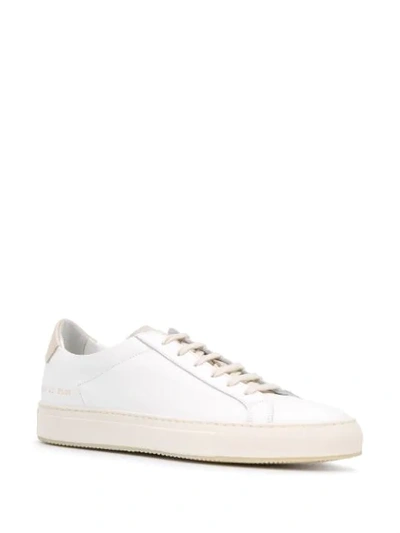 Shop Common Projects Leather Trainers In White