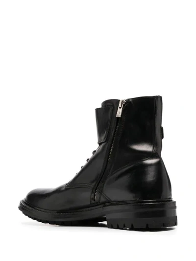 Shop Officine Creative Buckled Ankle Boots In Black