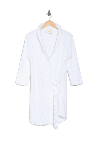 Shop Aegean Plus Knit Side Tie Robe In White