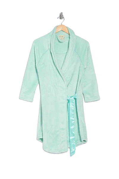 Shop Aegean Plus Knit Side Tie Robe In Mint