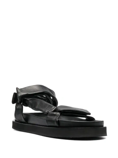 Shop Jil Sander Open-toe Touch-strap Sandals In Black