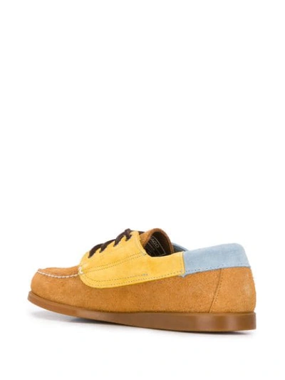 Shop Sebago Colour-block Boat Shoes In Neutrals