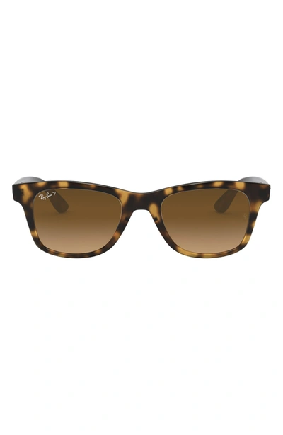 Shop Ray Ban Wayfarer Polarized 50mm Sunglasses In Havana/ Brown Gradient