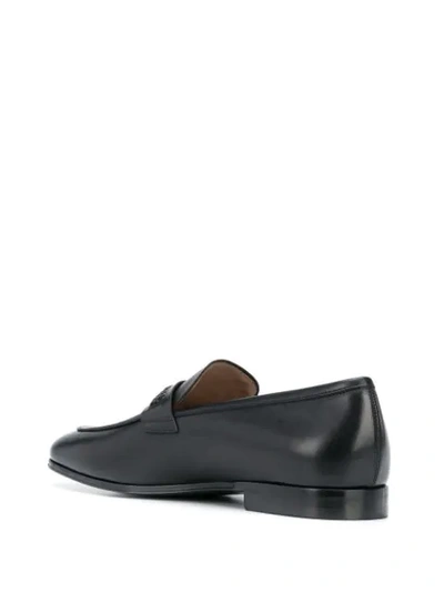 Shop Ferragamo Gancini Detail Loafers In Black