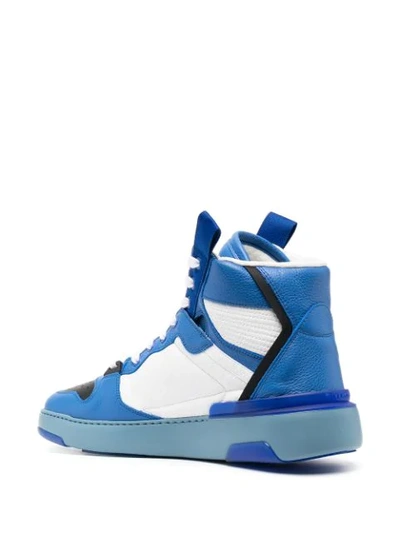 Shop Givenchy Wing Two-tone High-top Sneakers In Blue