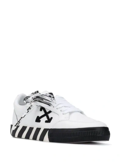 Shop Off-white Vulcanized Lace-up Sneakers In White