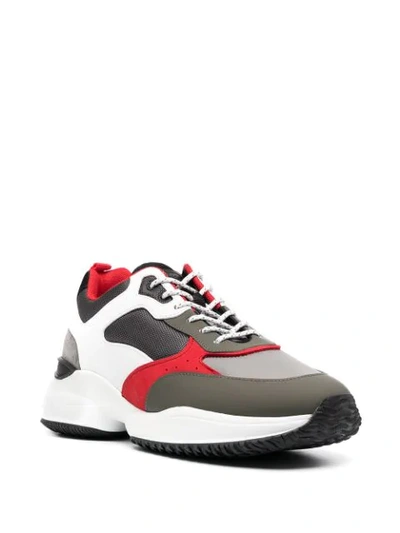 Hogan Colour-block Sneakers In Grey