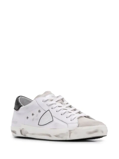 Shop Philippe Model Paris Side Logo Sneakers In White