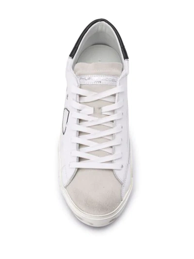 Shop Philippe Model Paris Side Logo Sneakers In White