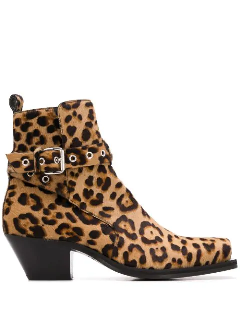 men's leopard chelsea boots