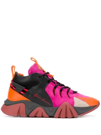 Shop Versace Squalo Sneakers In Pink