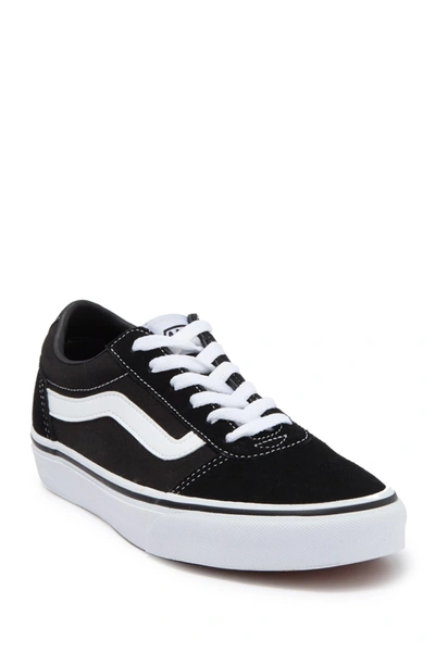 Vans Black And White Suede Sneaker In Suede Can