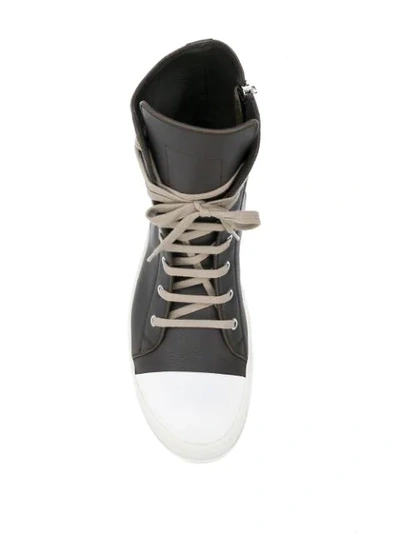 Shop Rick Owens Performa High-top Sneakers In Grey