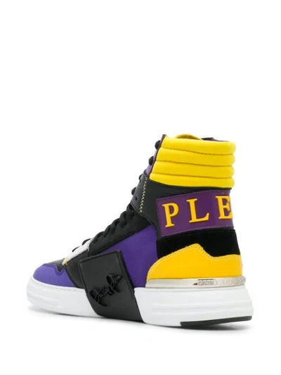 Shop Philipp Plein Phantom Kicks High-top Sneakers In Purple