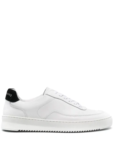 Shop Filling Pieces Mondo 2.0 Ripple Leather Sneakers In White