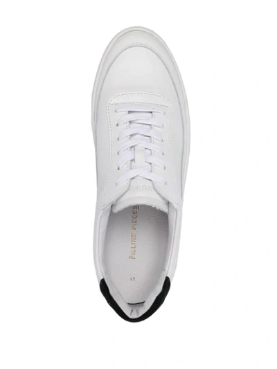 Shop Filling Pieces Mondo 2.0 Ripple Leather Sneakers In White