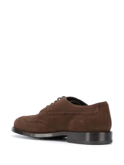 Shop Tod's Lace-up Brogues In Brown