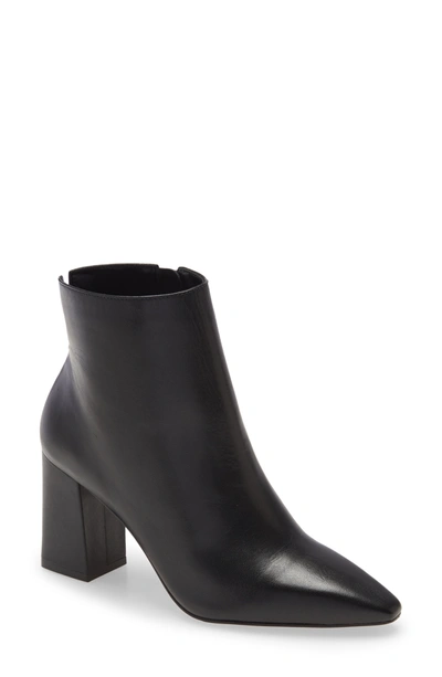 Shop Vince Camuto Cammen Pointed Toe Bootie In Black Nappa Leather