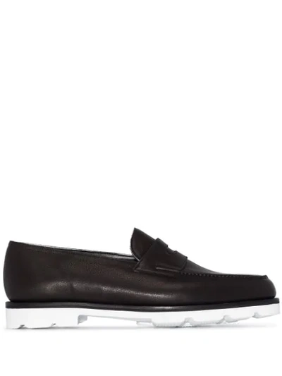 Shop John Lobb Lopez Penny Loafers In Black