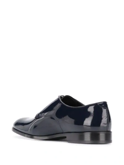 Shop Doucal's Patent Derby Shoes In Blue