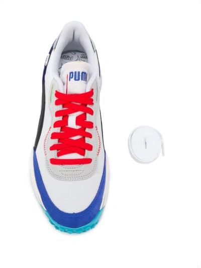 Shop Puma Panelled Sneakers In White