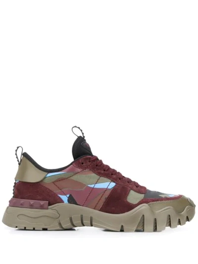 Shop Valentino Rockrunner Plus Camouflage Sneakers In Black