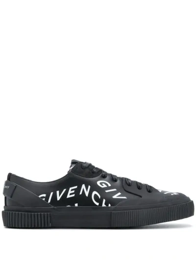 Shop Givenchy Refracted Logo Low-top Sneakers In Black