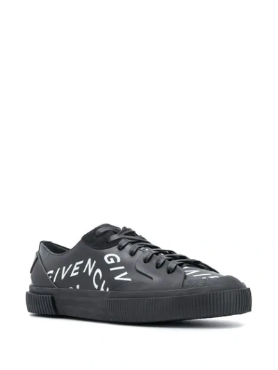 Shop Givenchy Refracted Logo Low-top Sneakers In Black