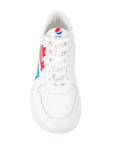 Shop Dsquared2 Pepsi Sneakers In White