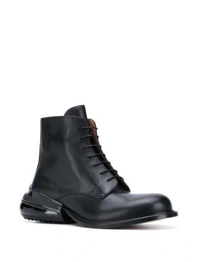 Shop Maison Margiela Lace-up Leather Boots In Black