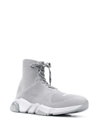 Shop Balenciaga Speed Sneakers In Grey