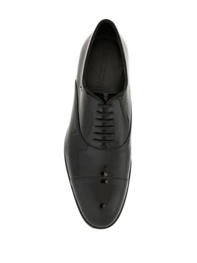 Shop Emporio Armani Patent Oxford Shoes In Black
