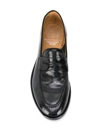 Shop Alberto Fasciani Edison Low Heel Loafers In Black