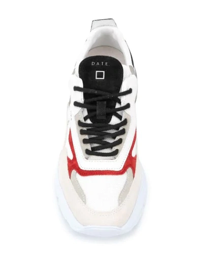 Shop Date Fuga Panelled Chunky Sneakers In White