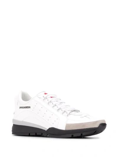 Shop Dsquared2 Logo Embroidered Sneakers In White