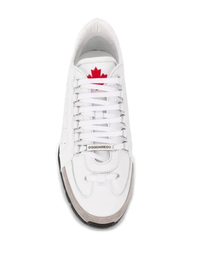 Shop Dsquared2 Logo Embroidered Sneakers In White