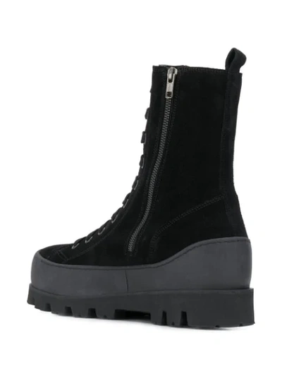 Shop Ann Demeulemeester Chunky Heel Ankle Boots In Black