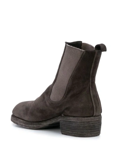 Shop Guidi Textured Chelsea Boots In Brown