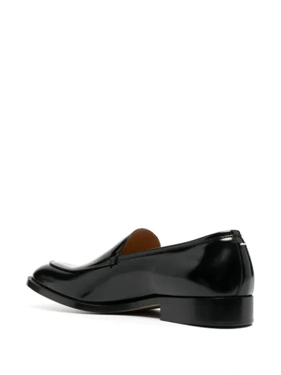 Shop Maison Margiela Round Toe Loafers In Black