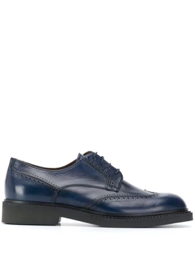 Shop Fratelli Rossetti Classic Brogue Shoes In Blue