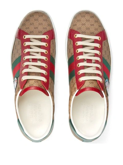 Shop Gucci X Doraemon Ace Sneakers In Brown