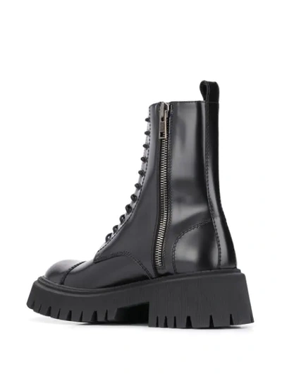 Shop Balenciaga Tractor 20 Mm Lace-up Boots In Black